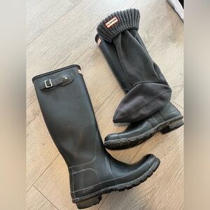 Hunter Tall Rubber Boots w sock